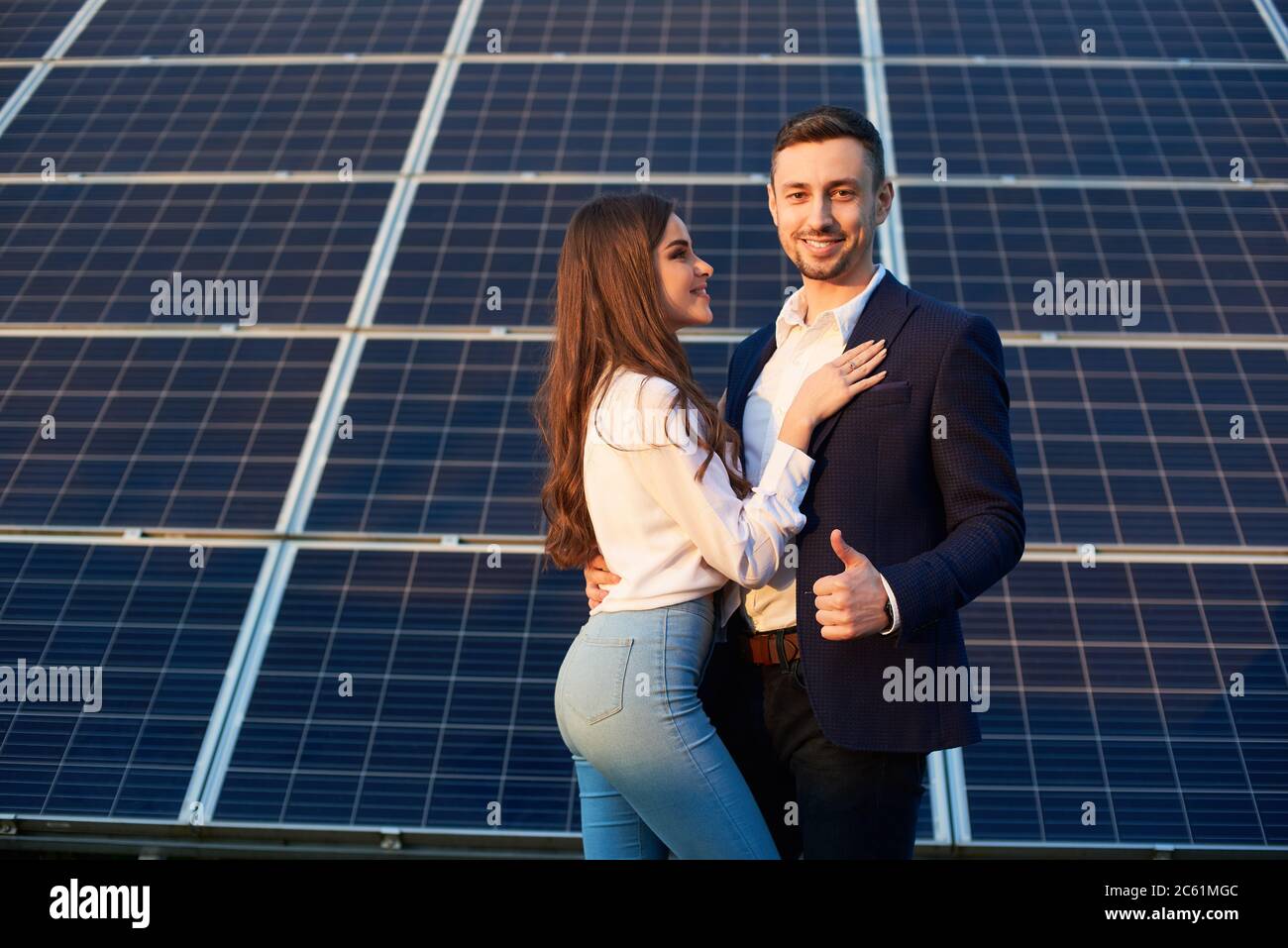 Couple solar panel roof hi-res stock photography and images - Alamy