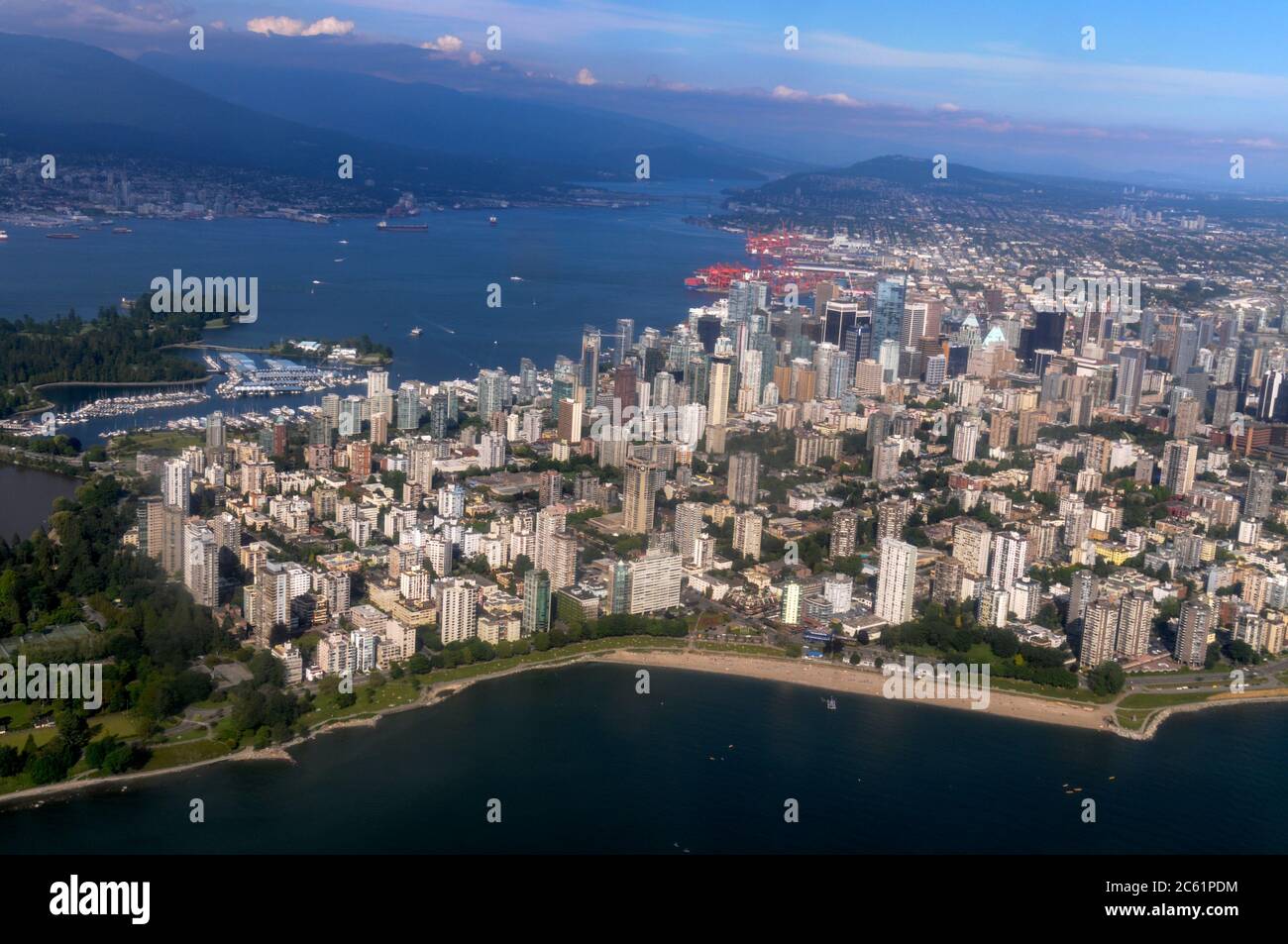 Air view downtown vancouver hi-res stock photography and images - Alamy