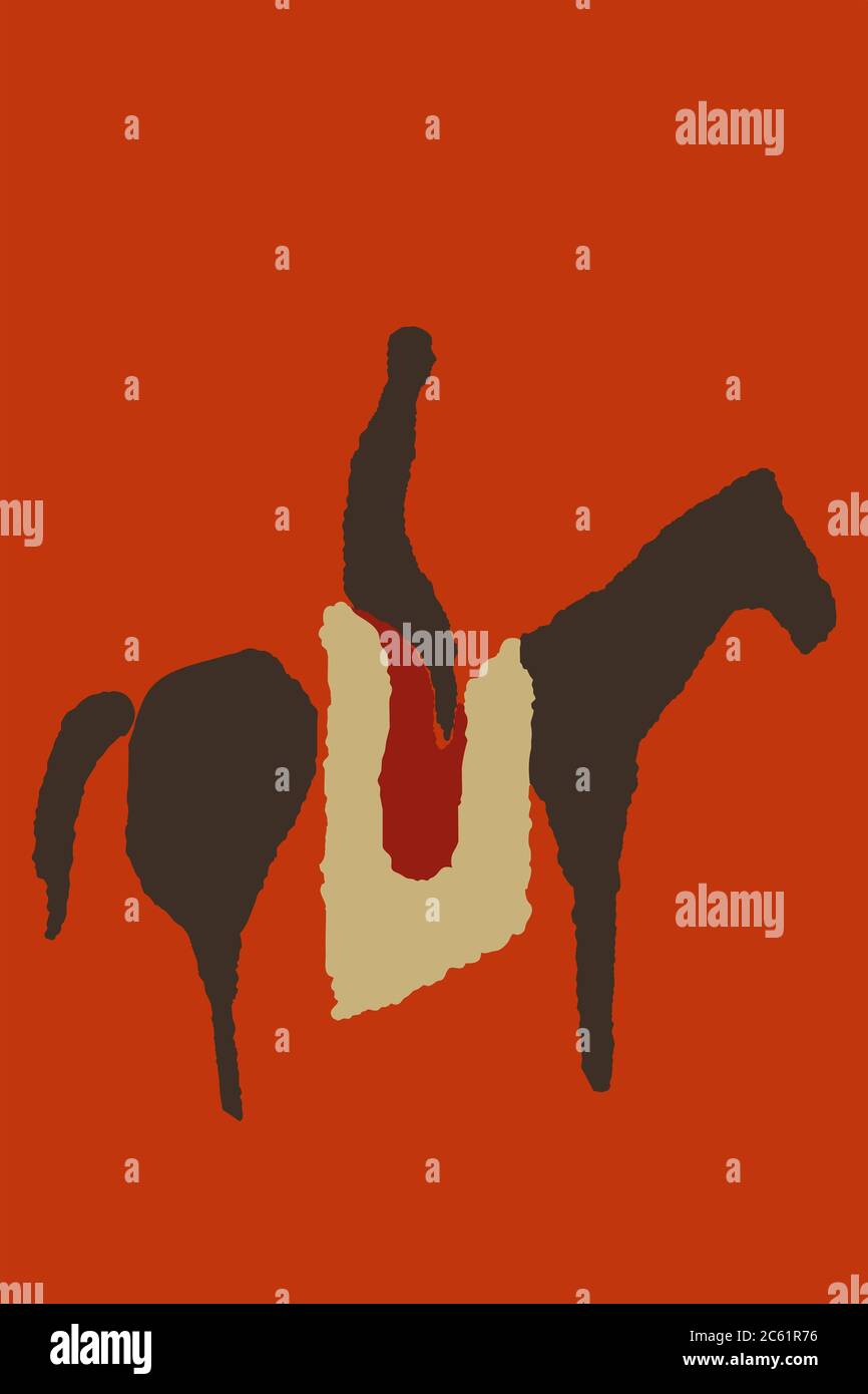 Rider horse drawing hi-res stock photography and images - Alamy