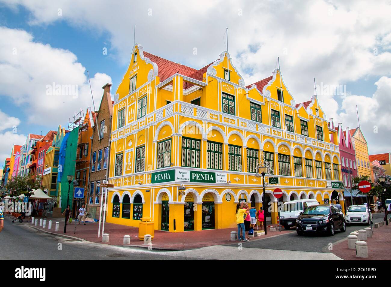 colourful buildings in curacao willemstad,curacao caribbean,curaçao