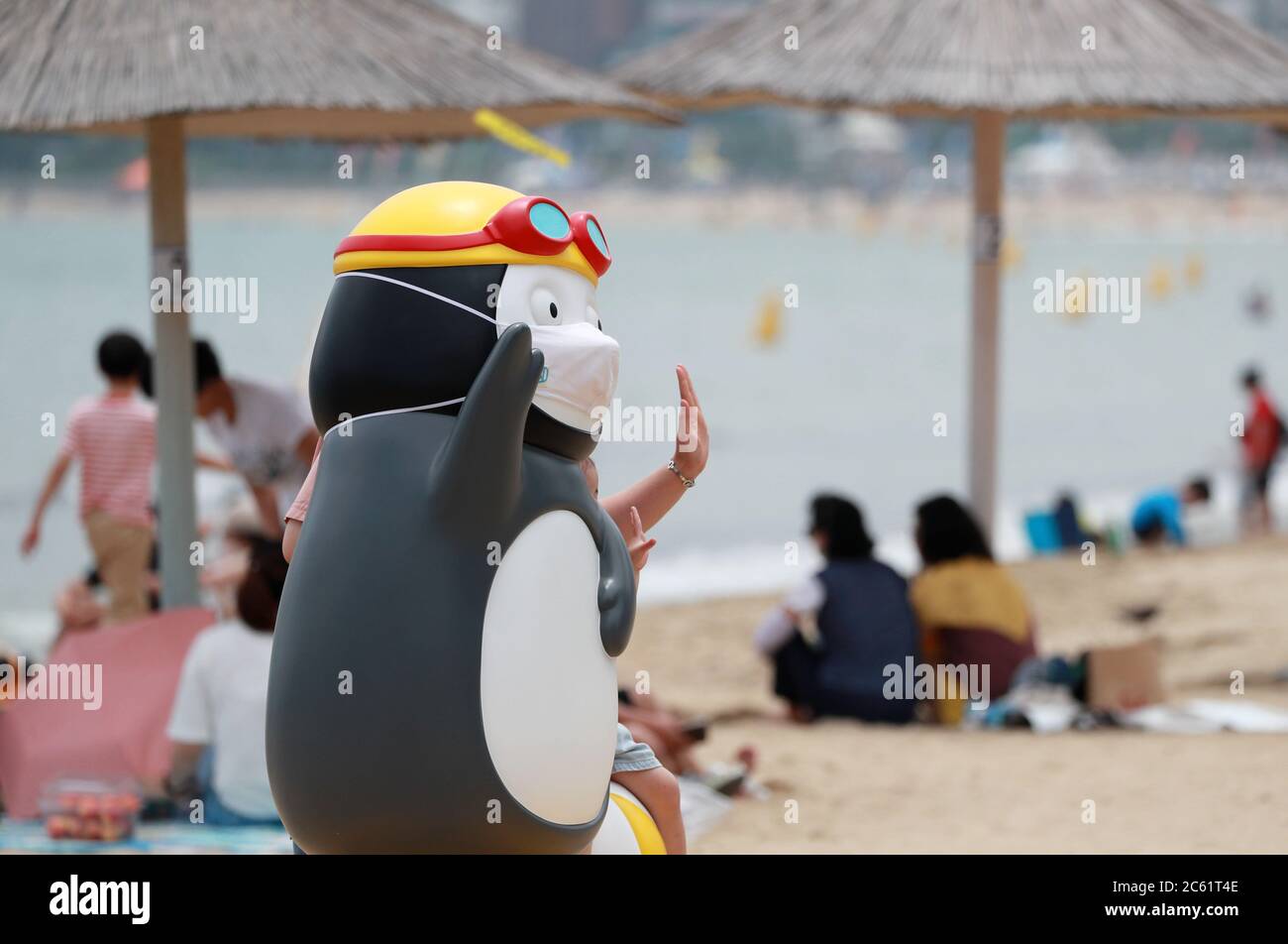 06th July 2020 Pengsoo At Beach A Statute Of Pengsoo A Popular Penguin Character Created By 9345