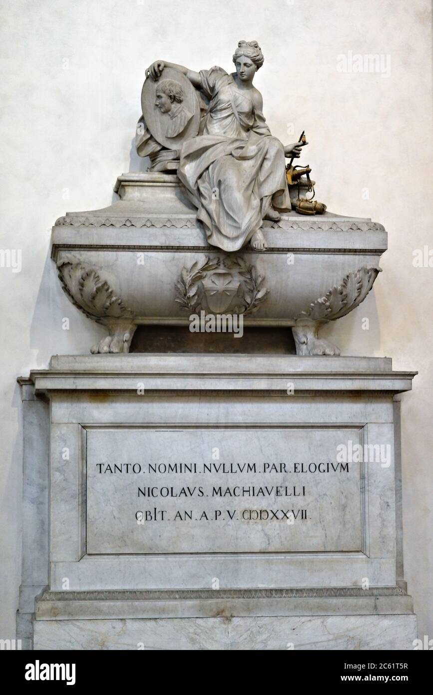 Florence Italy Oct 11 2012 The Tomb Of Philosopher Niccolo Florence Italy Oct 11 2012 The Tomb Of Philosopher Niccolo