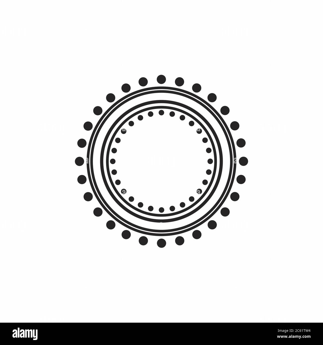 Blck vintage circle frame stock vector. Illustration of pattern