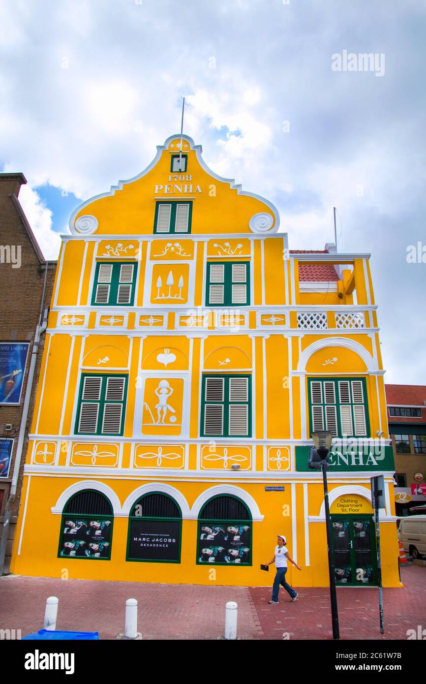 colourful buildings in curacao willemstad curacao caribbean