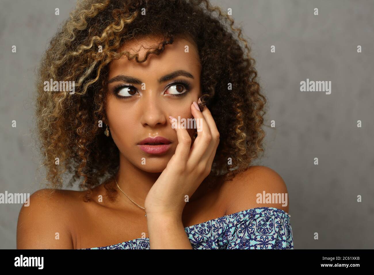 Charming african american model hi-res stock photography and images - Alamy
