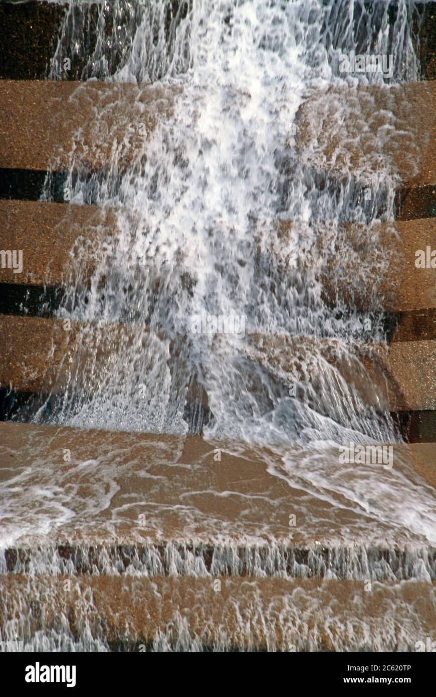 Fort Worth Texas USA Close up of the Water Gardens  by Architect Philip Johnson Stock Photo