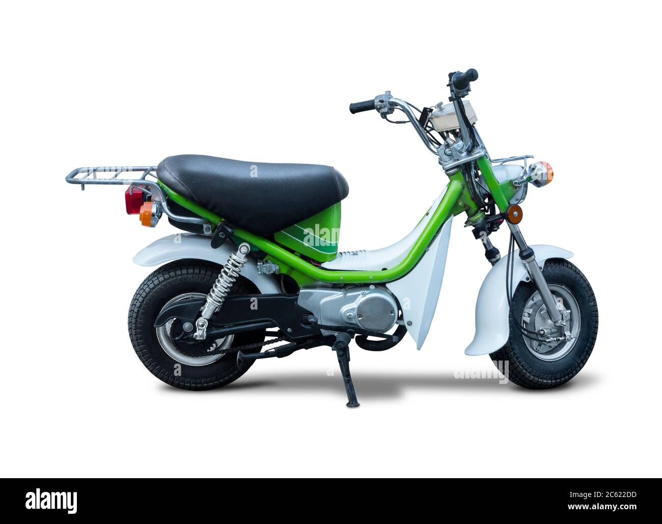 Green small Japanese Moped - Scooter Stock Photo - Alamy
