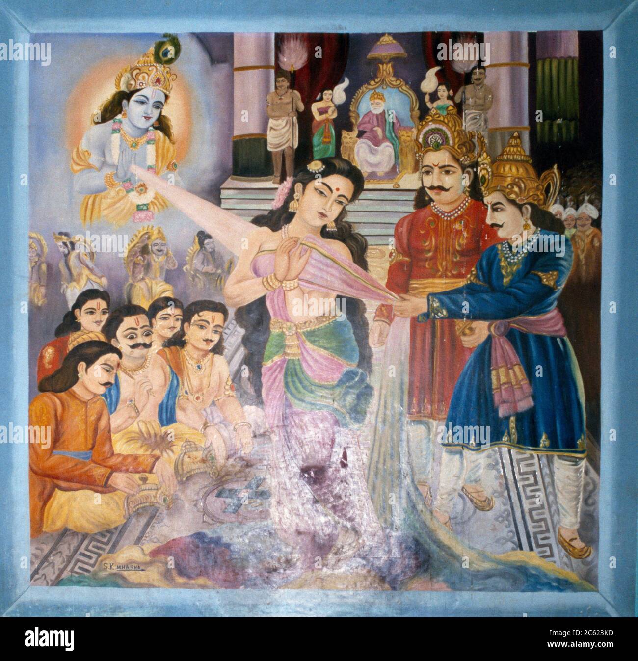 Amritsar India Langa Wali Devi Hindu Temple Painting Stock Photo