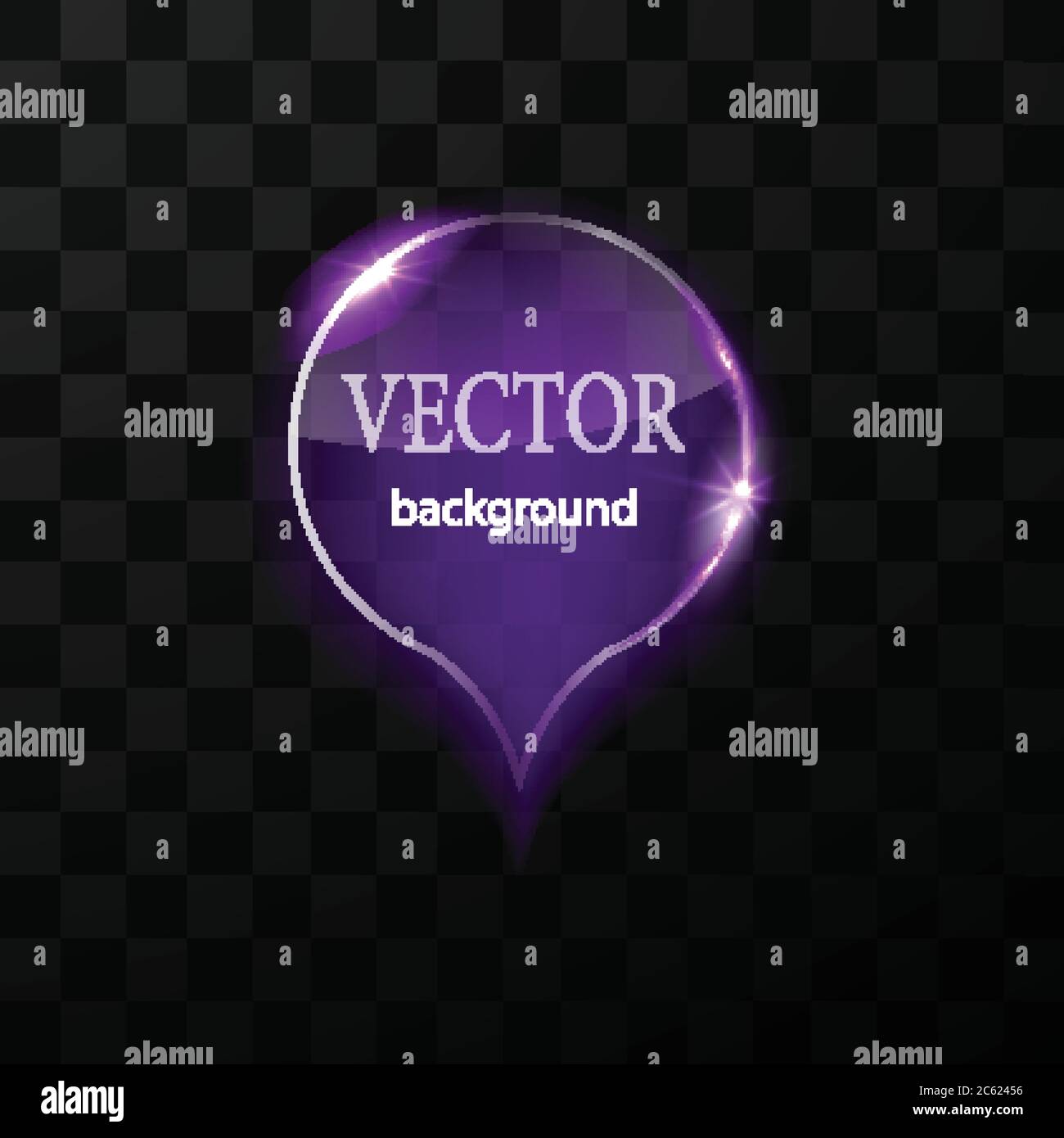 Glass vector button plane. Easy editable background Stock Vector