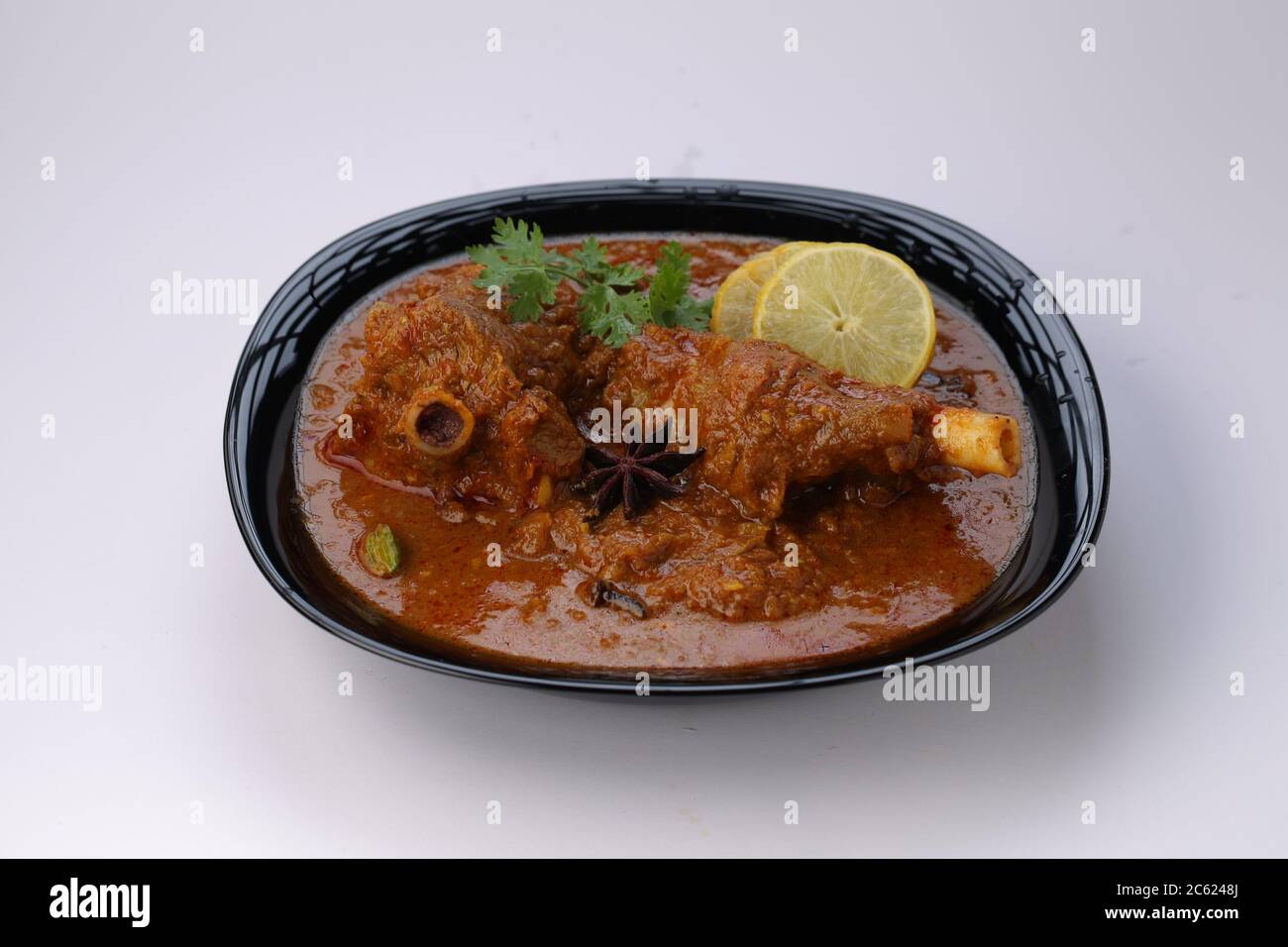 Mutton curry or Lamb curry,spicy and delicious dish garnished with