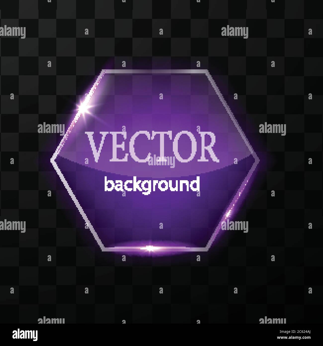 Glass vector button plane. Easy editable background Stock Vector