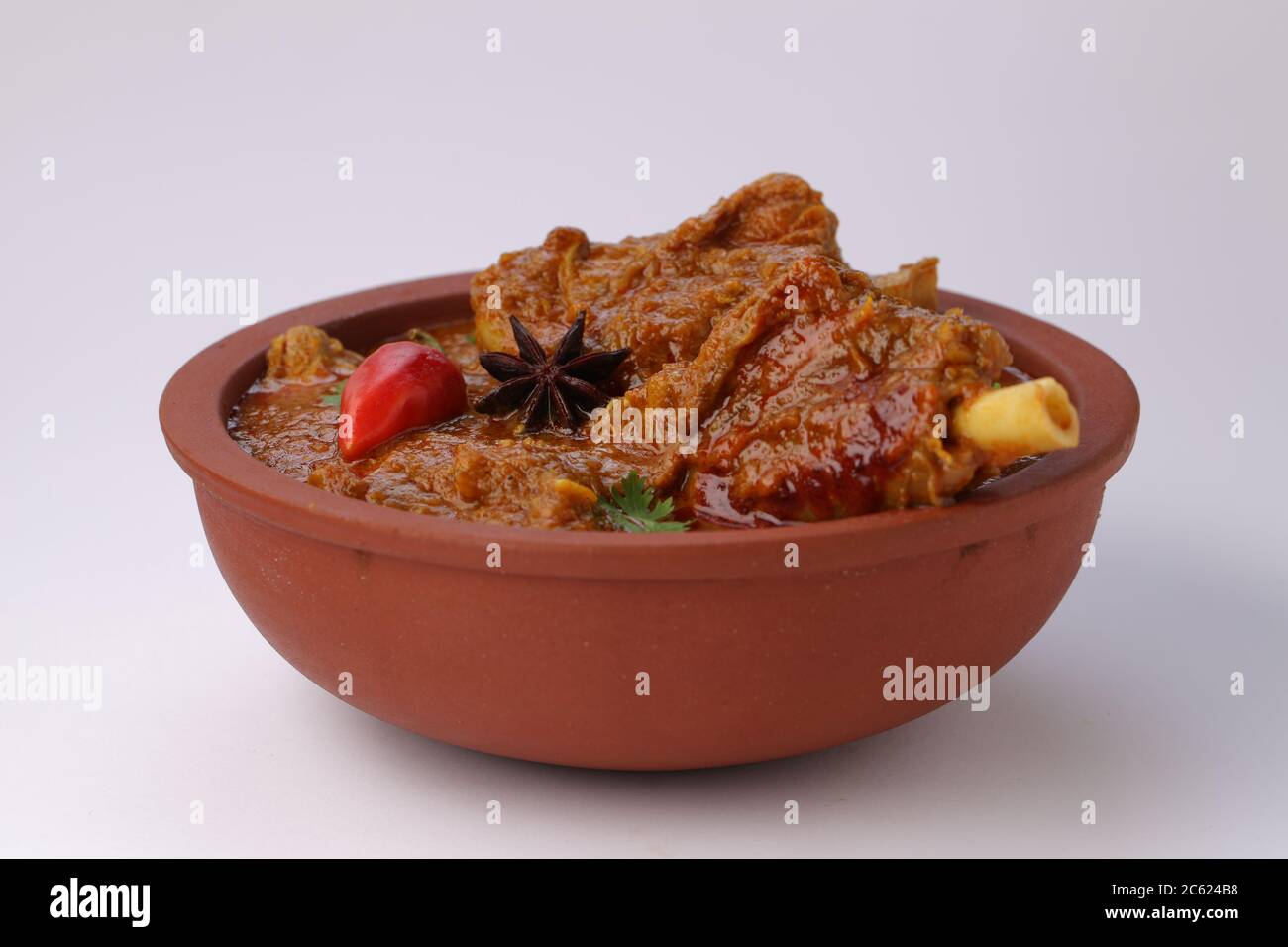 Mutton curry or Lamb curry,spicy and delicious dish garnished with
