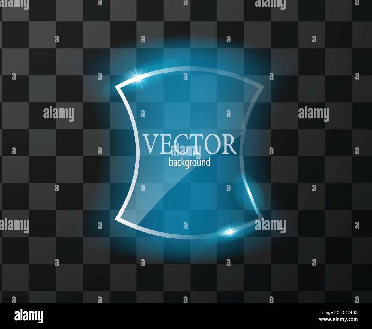 Glass vector button plane. Easy editable background Stock Vector