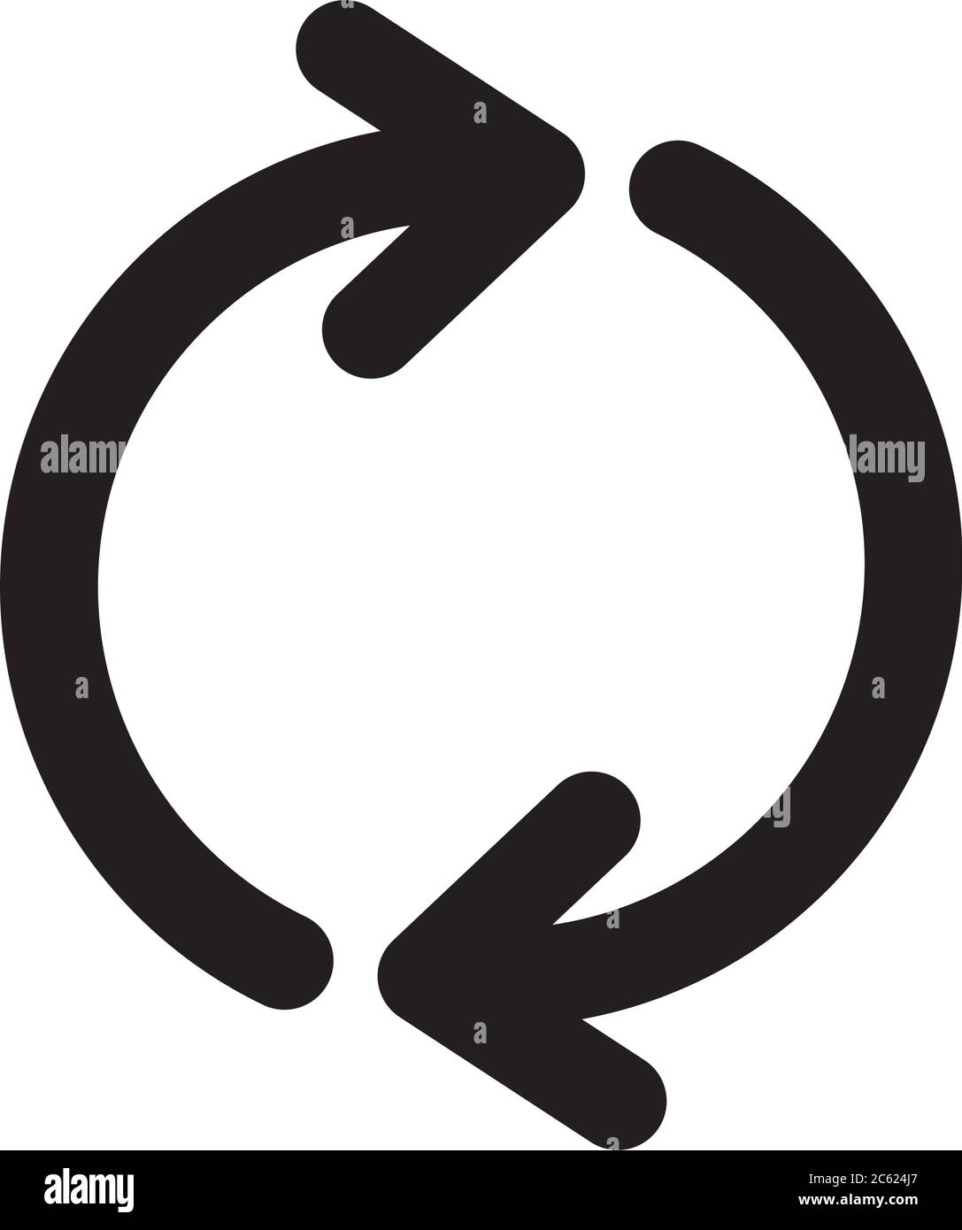 Silhouette Circle Shape Recycle Arrows High Resolution Stock ...