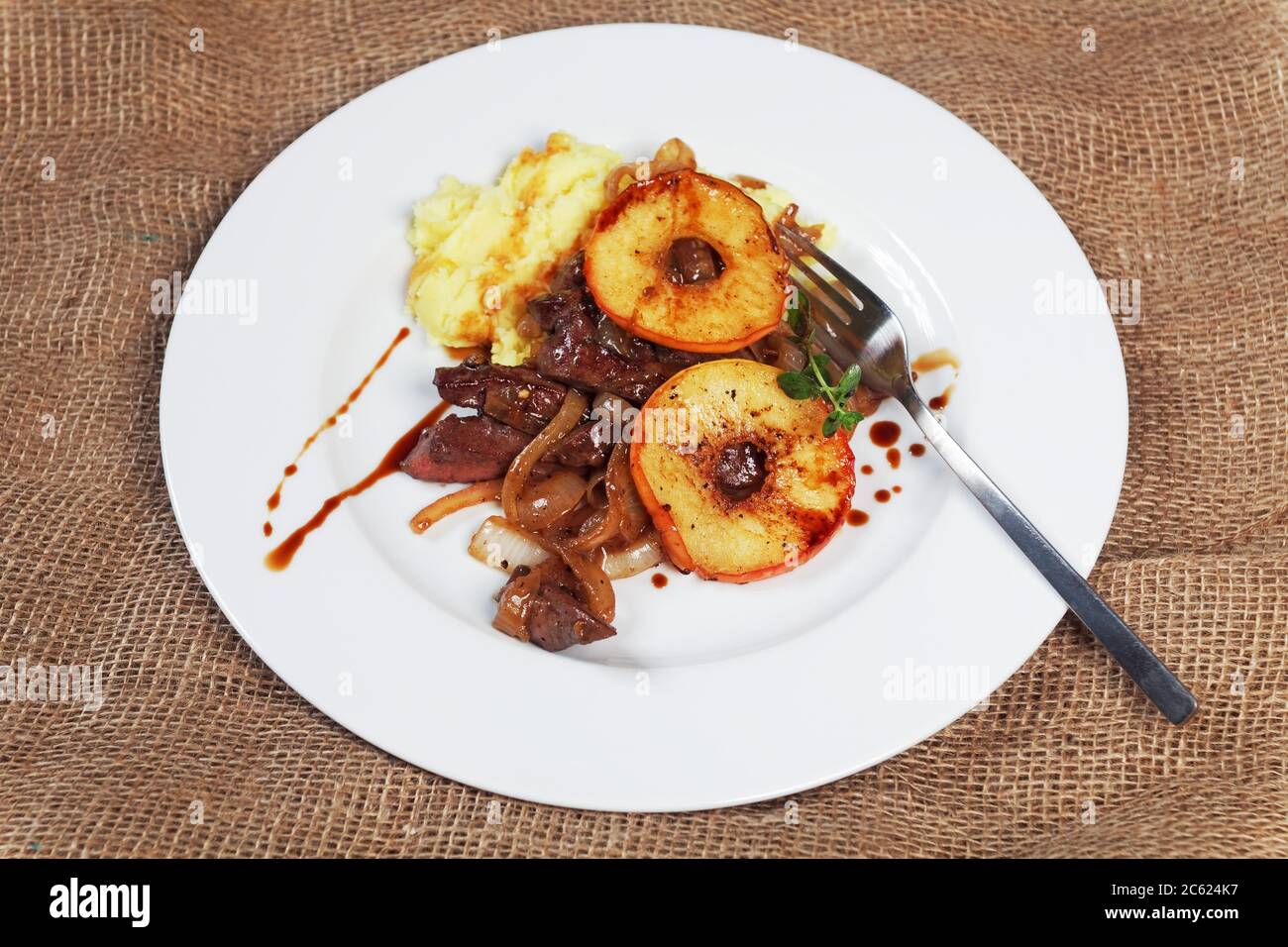 calf liver Berlin style Stock Photo Alamy