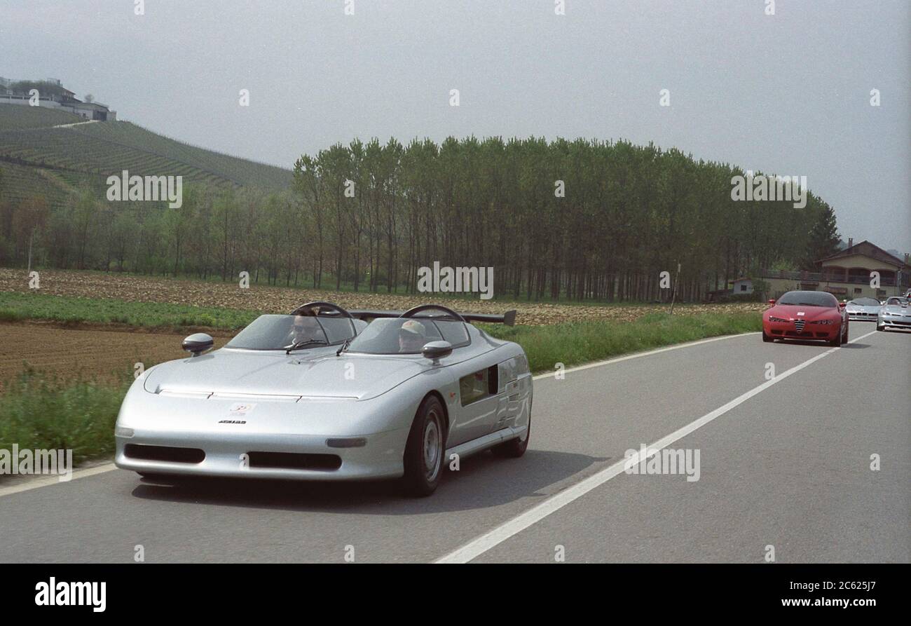 Ital Aztec(1988) on the ItalDesign 35th Anniversary drive to Villa D' Este Lake Como Italy 2003 Stock Photo