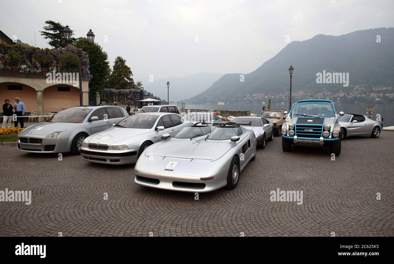 ItalDesign 35th Anniversary drive to Villa D' Este Lake Como Italy 2003 Stock Photo