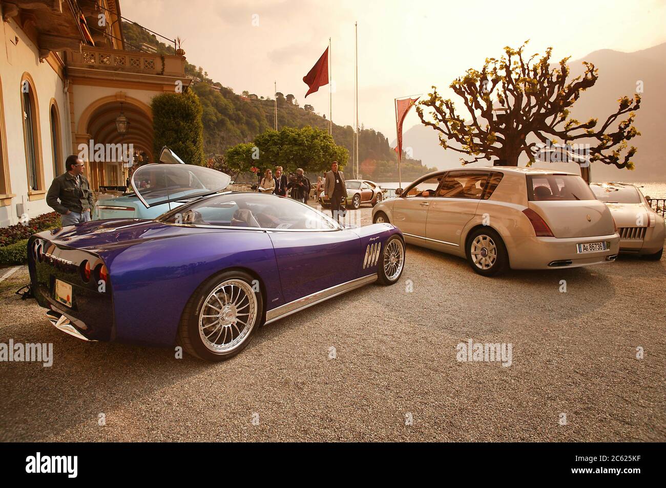 Ital Corvette Moray concept v car(2003) on the ItalDesign 35th Anniversary drive to Villa D' Este Lake Como Italy 2003 Stock Photo