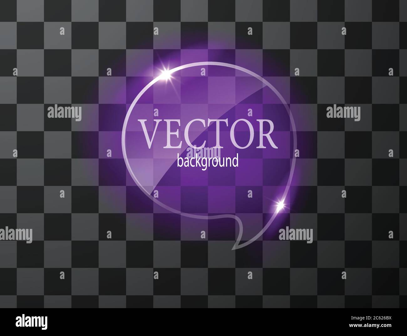 Glass vector button plane. Easy editable background Stock Vector