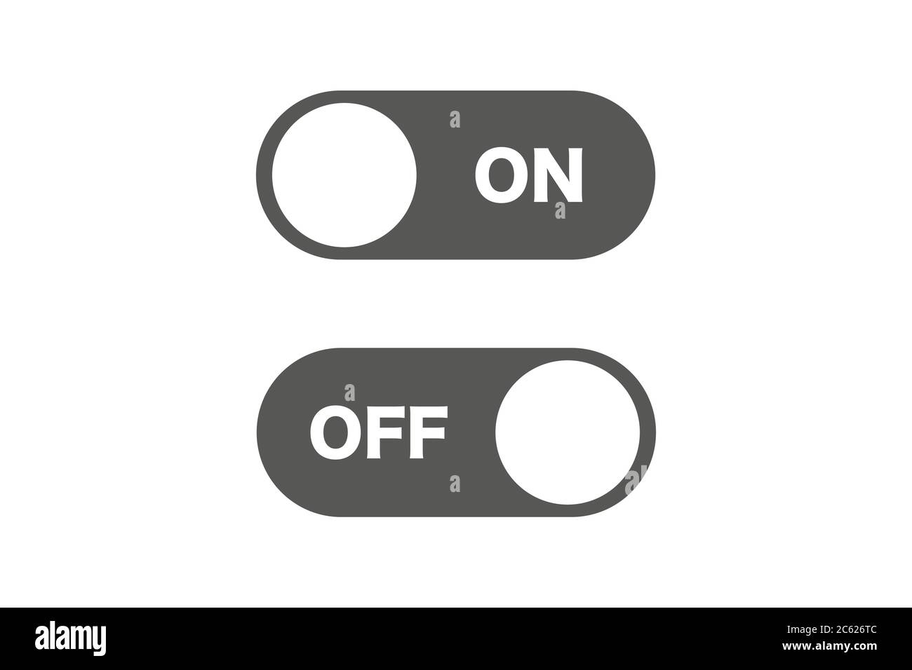 On and off sliders switch icon Stock Vector Image & Art - Alamy