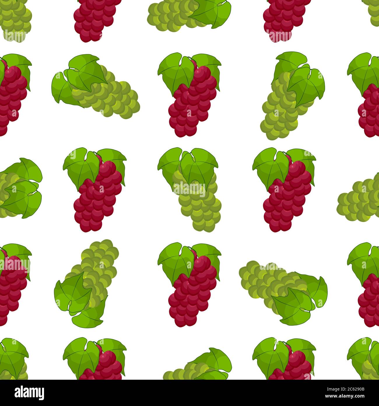 Illustration on theme big colored seamless grape, bright berry pattern ...