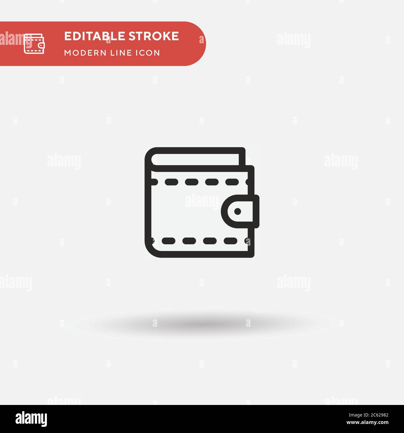 Wallet Simple vector icon. Illustration symbol design template for web ...