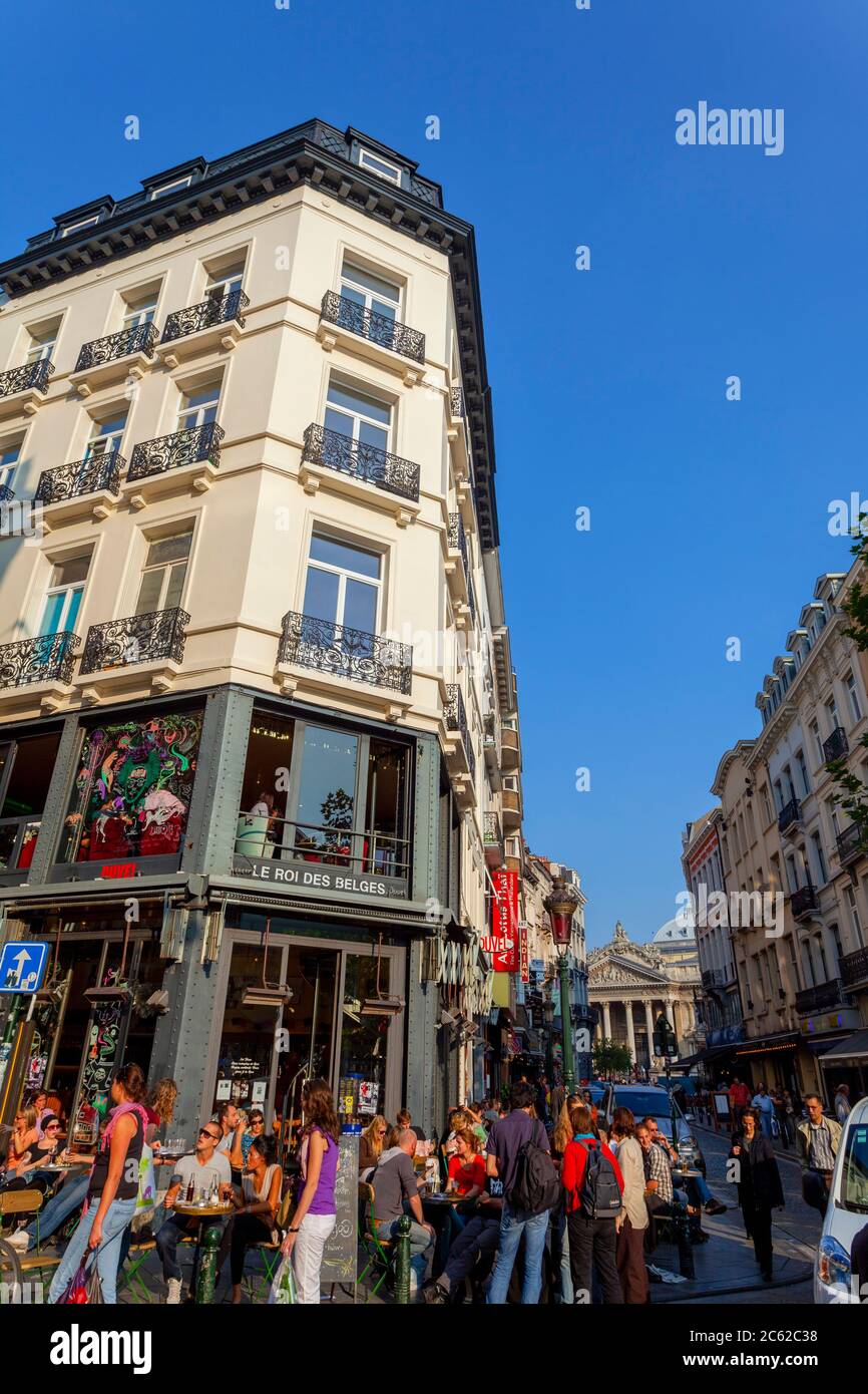 Bar Scene, Brussels, Belgium Stock Photo Alamy