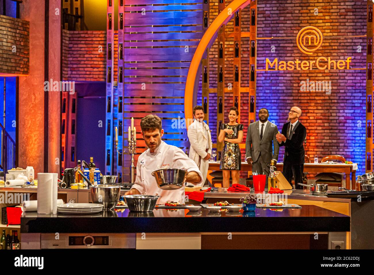 Master Chef Competition in TV Studio, Cologne, Germany Stock Photo Alamy