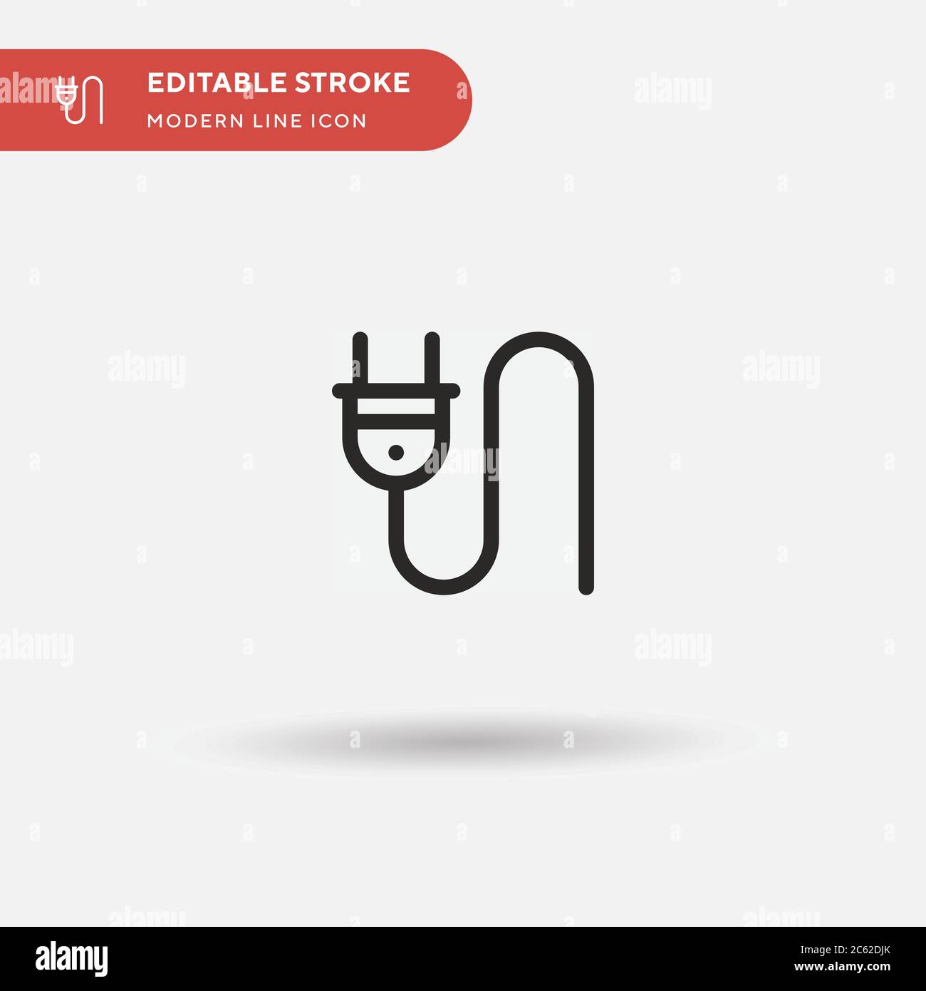Plug Simple vector icon. Illustration symbol design template for web ...