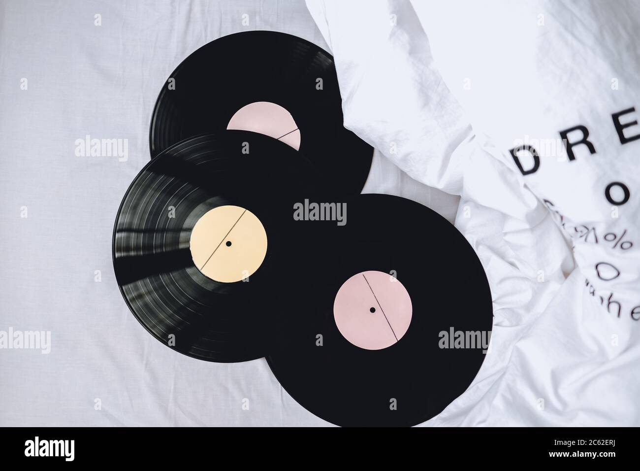 Old vinyl records stack Stock Photo Alamy