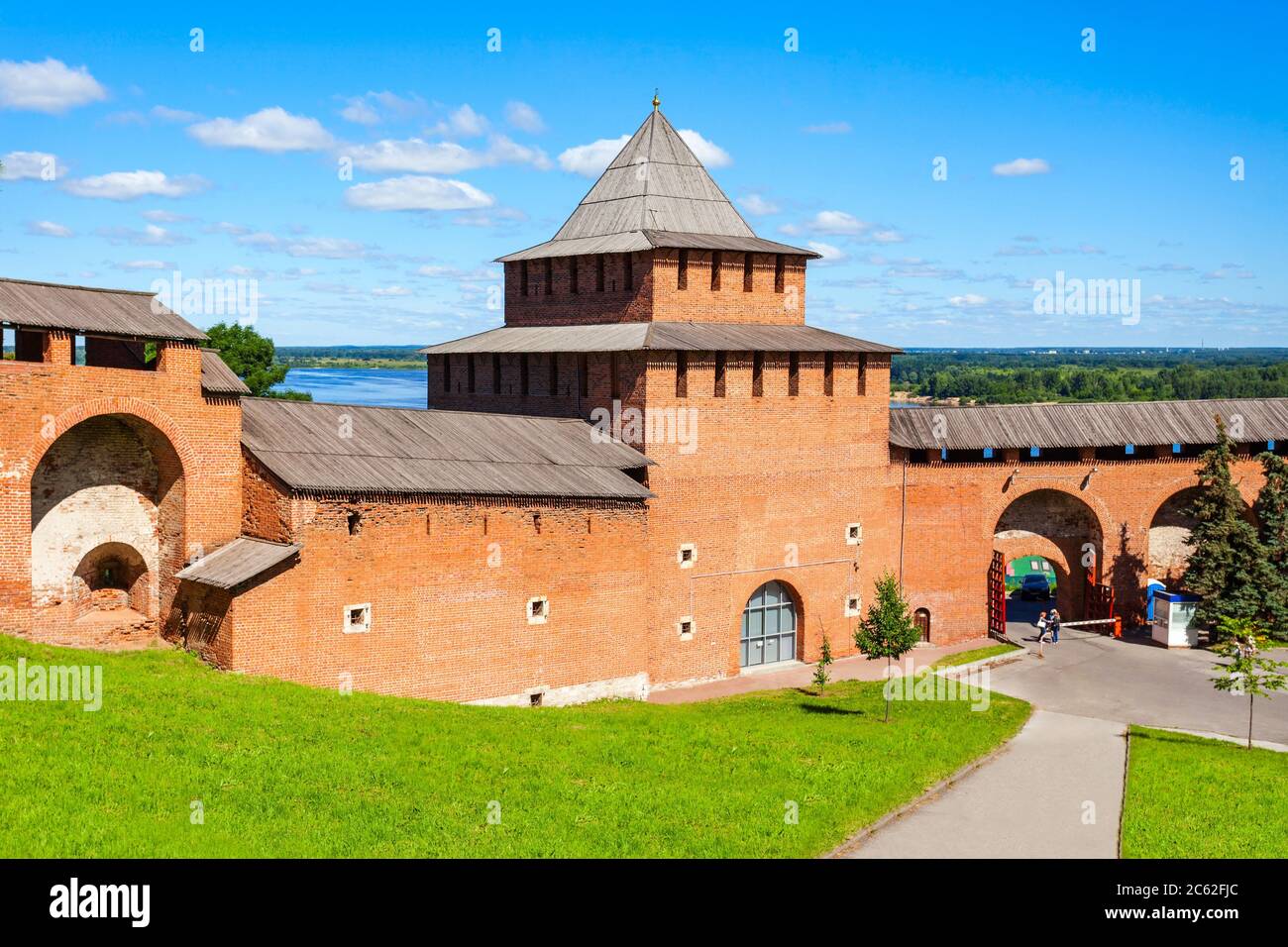 The Nizhny Novgorod Kremlin is a fortress in the historic city center of Nizhny Novgorod in Russia Stock Photo