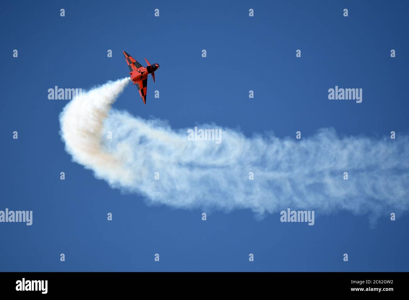 Jet plane in flight during an airshow Stock Photo