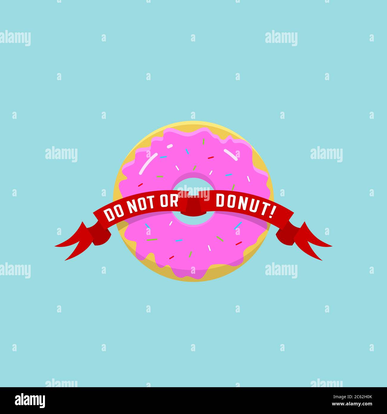 Abstract Vector Donut Illustration or Logo in Flat Style and Bright ...