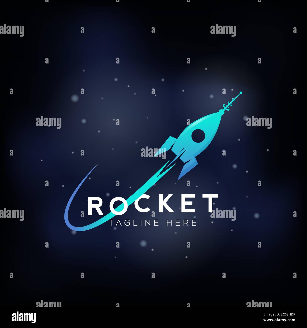 Rocket Space Ship Abstract Vector Sign, Icon or Symbol. Cosmic ...