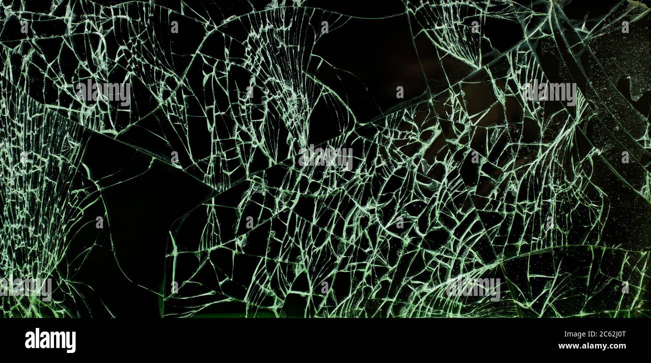 Smartphone screen glass is cracked Stock Photo