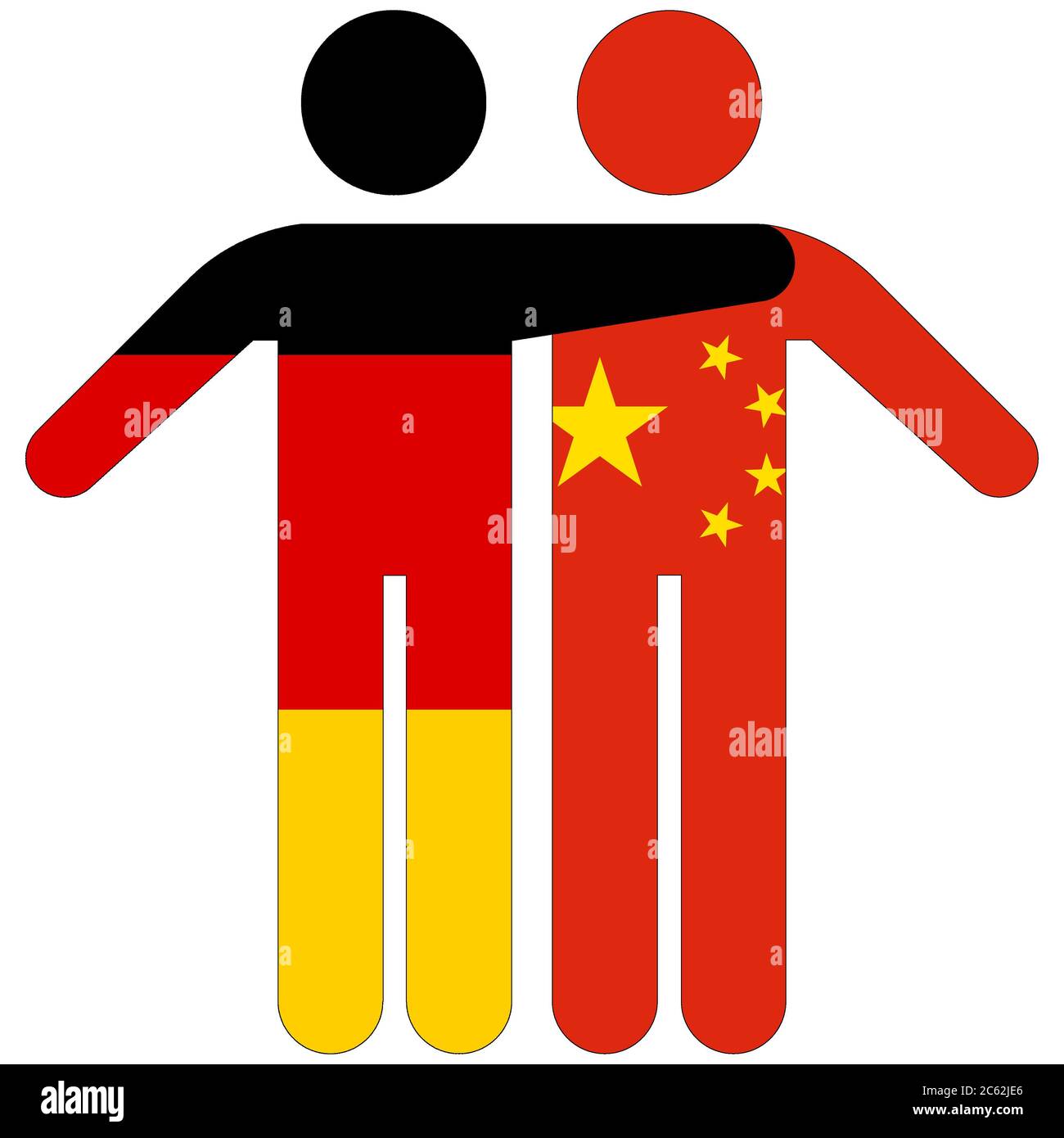 Germany China / friendship concept on white background Stock Photo