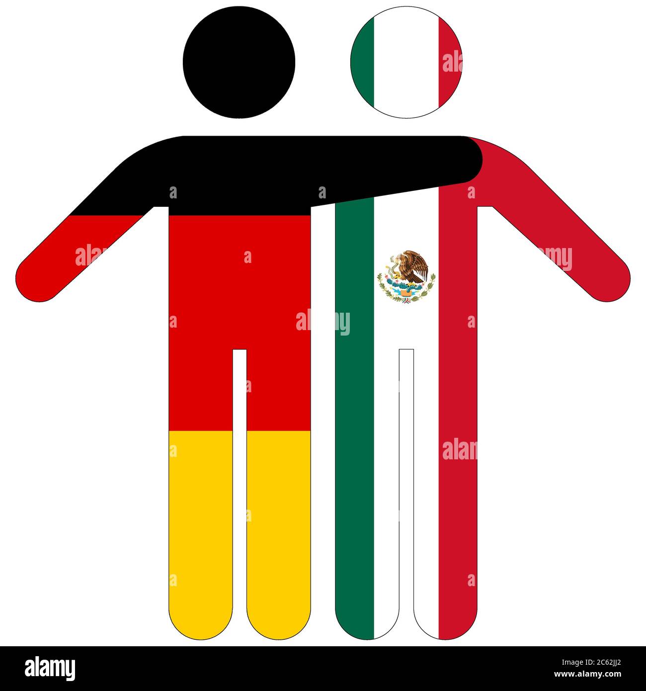 Germany - Mexico / friendship concept on white background Stock Photo