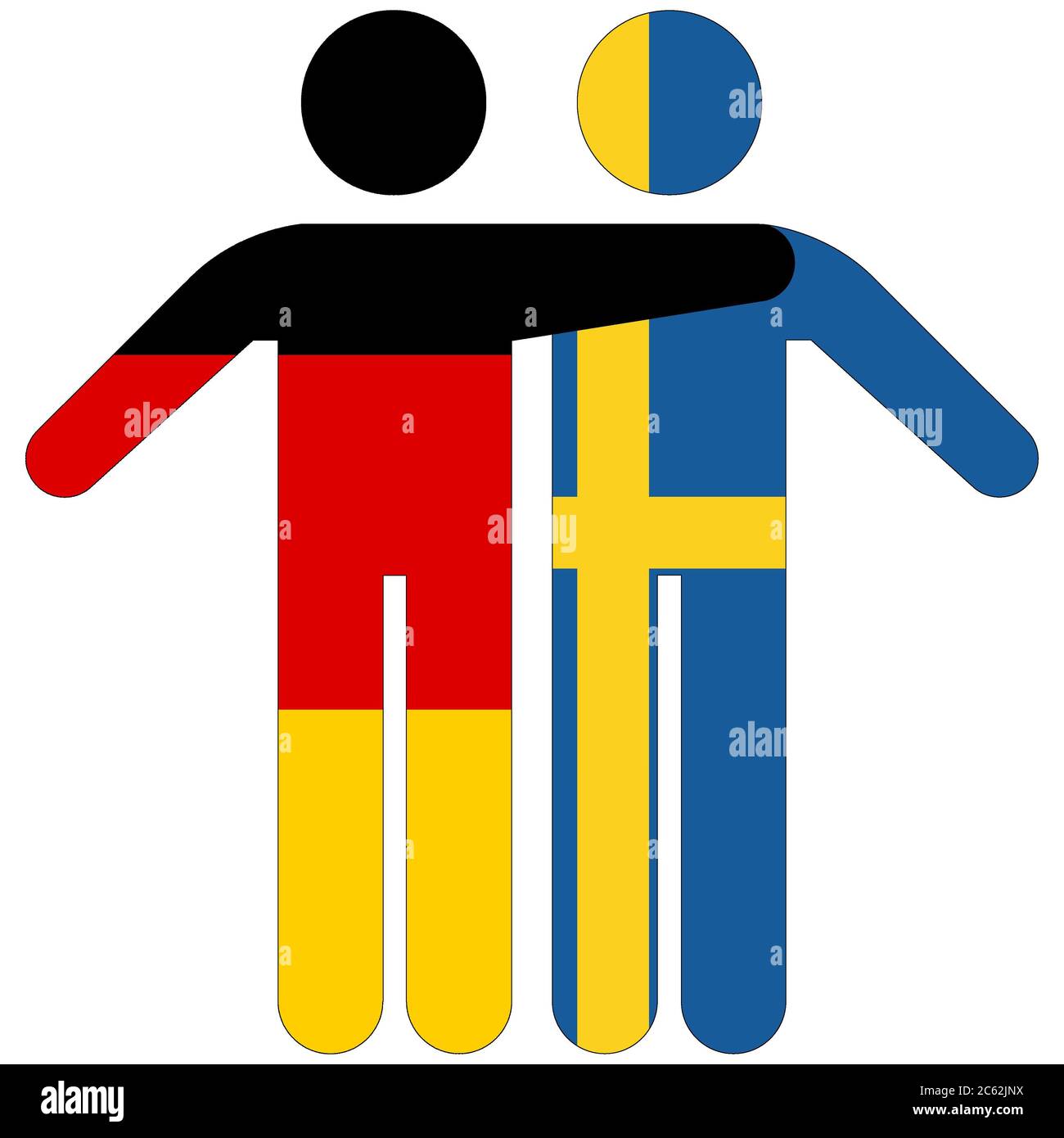 Germany Sweden / friendship concept on white background Stock Photo