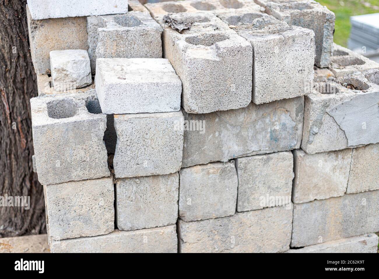 Cinder Blocks Stock Photo - Download Image Now - Cinder Block