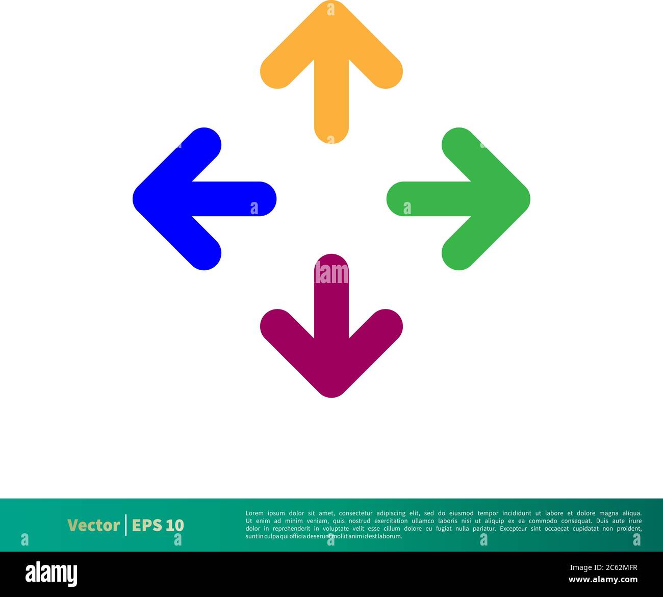 Colorful Arrow Cursor Icon Vector Logo Template Illustration Design. Editable Vector EPS 10. Stock Vector