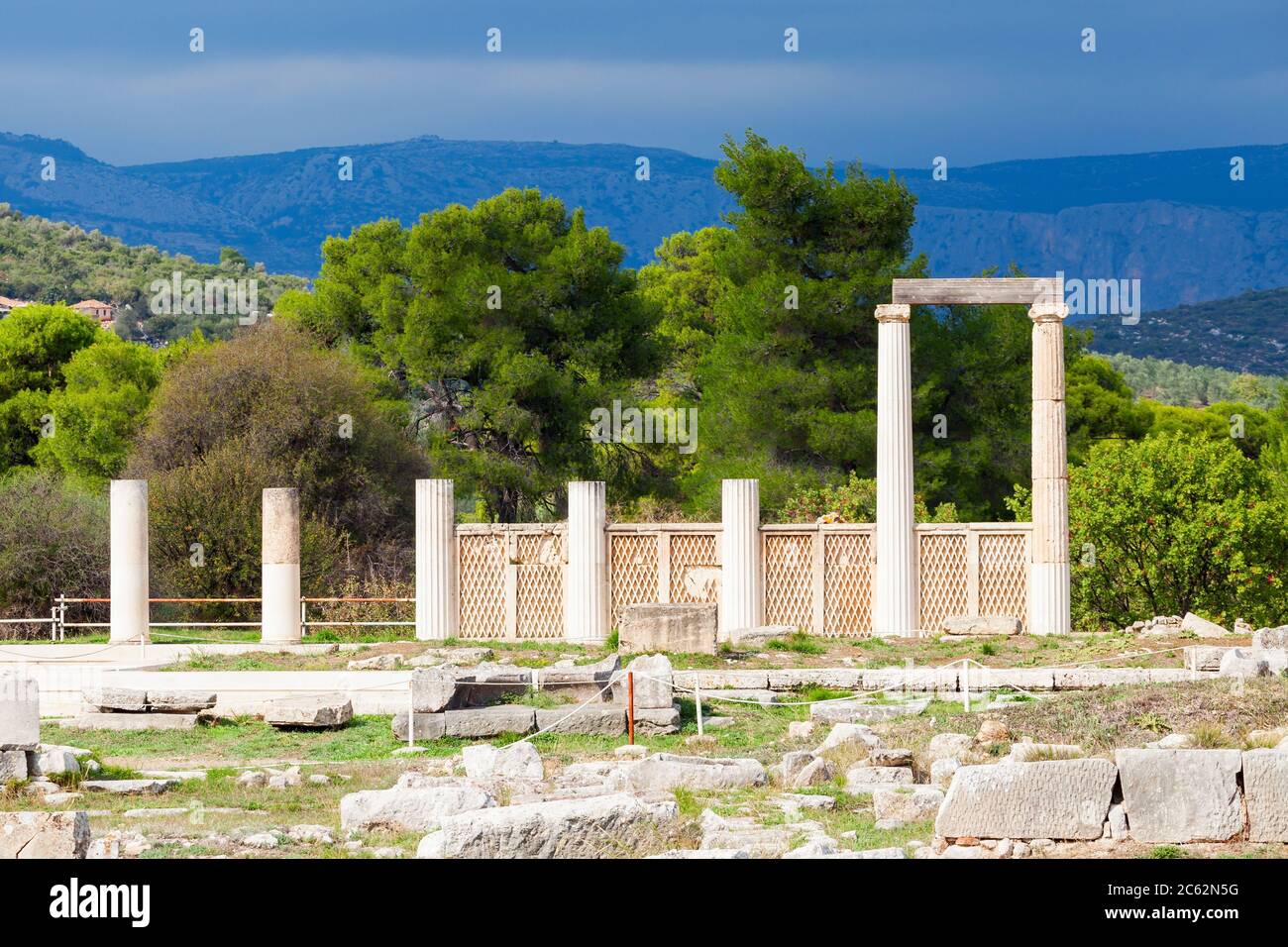 The Sanctuary Of Asklepios ruins at the Epidaurus in Greece. Epidaurus ...