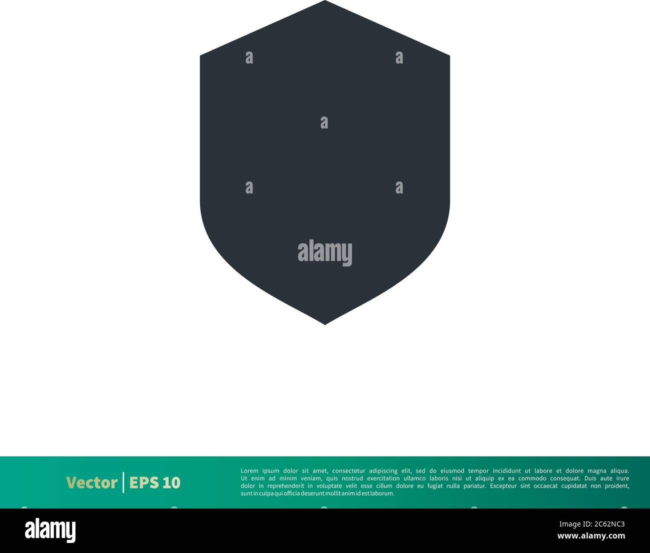 Simple Shape Shield Icon Vector Logo Template Illustration Design. Editable Vector EPS 10. Stock Vector