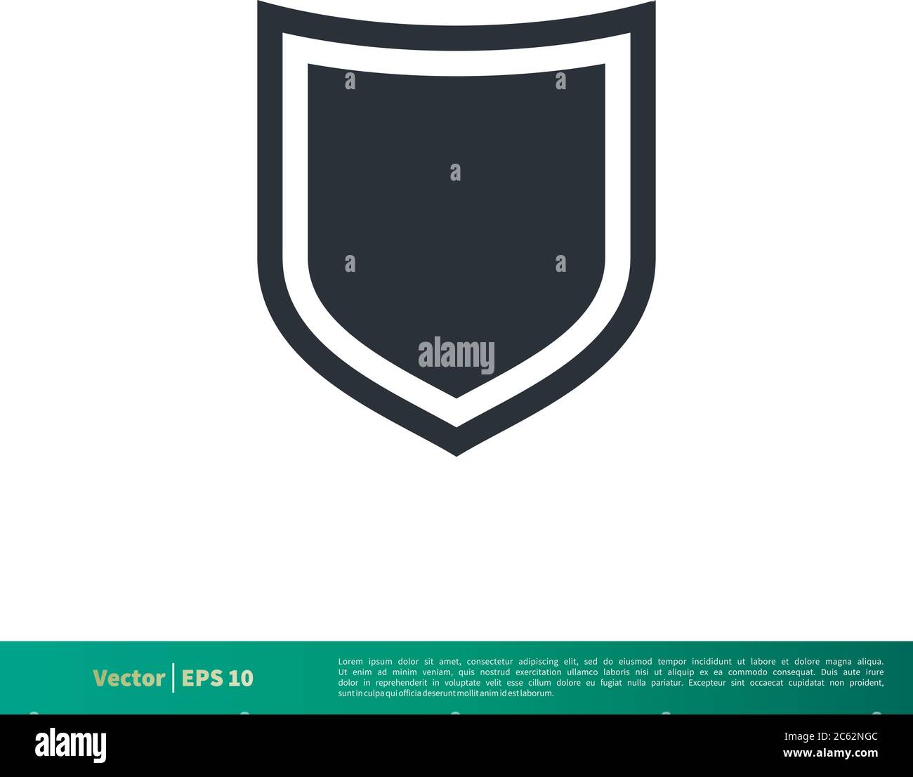 Simple Shape Shield Icon Vector Logo Template Illustration Design. Editable Vector EPS 10. Stock Vector