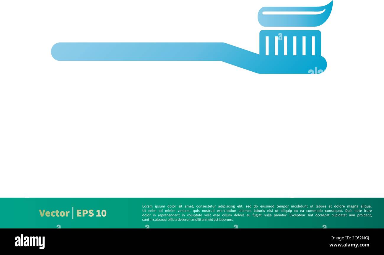 Toothbrush Icon Vector Logo Template Illustration Design. Editable Vector EPS 10. Stock Vector