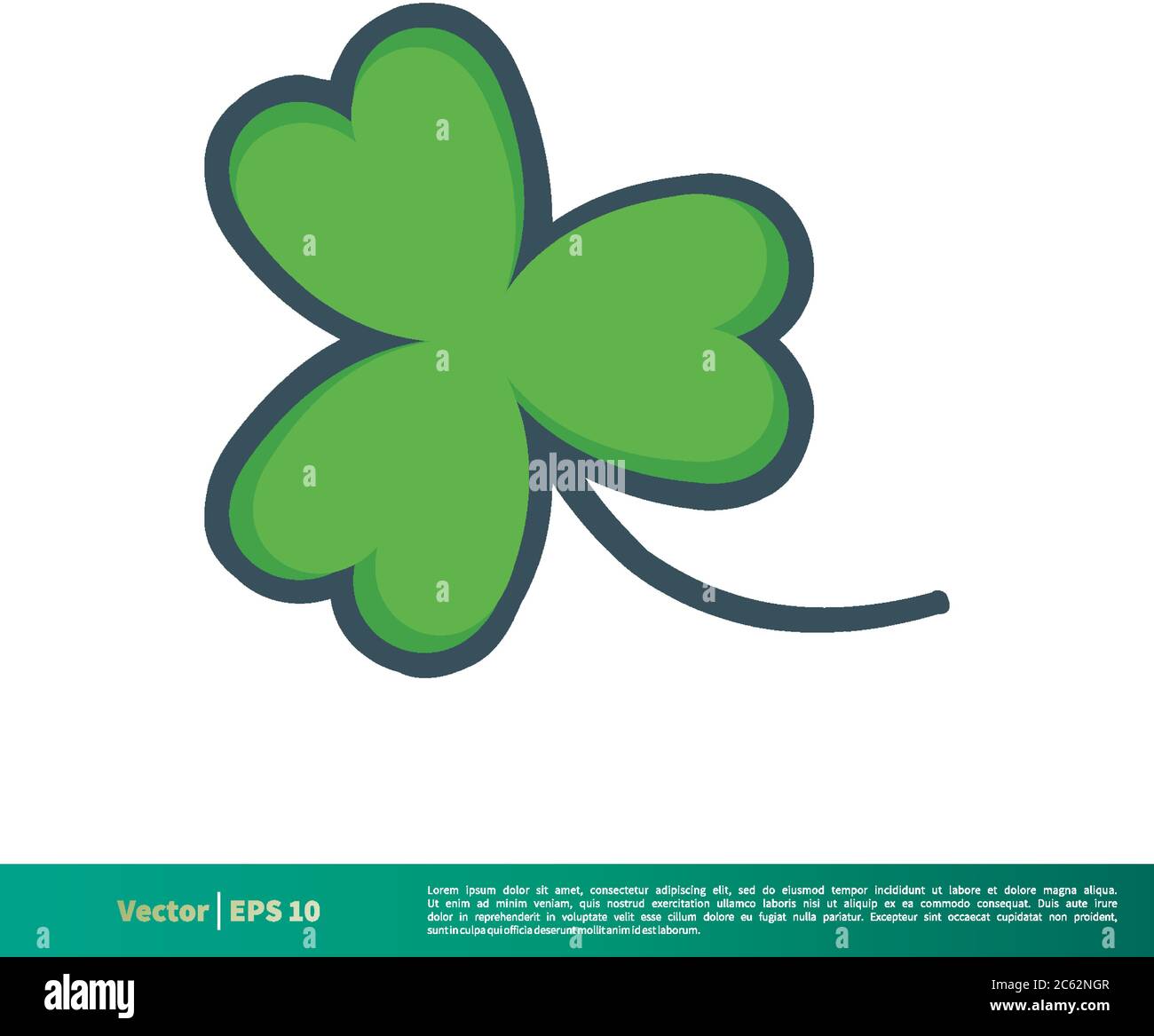 Green Leaf St. Patrick Day Icon Vector Logo Template Illustration Design. Editable Vector EPS 10. Stock Vector