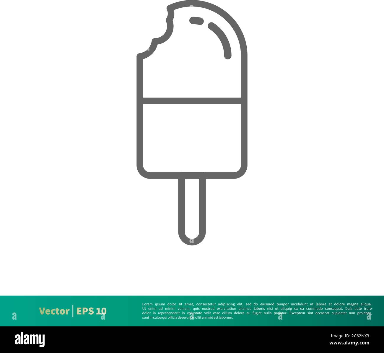 Ice Cream Bar Summer Icon Vector Logo Template Illustration Design