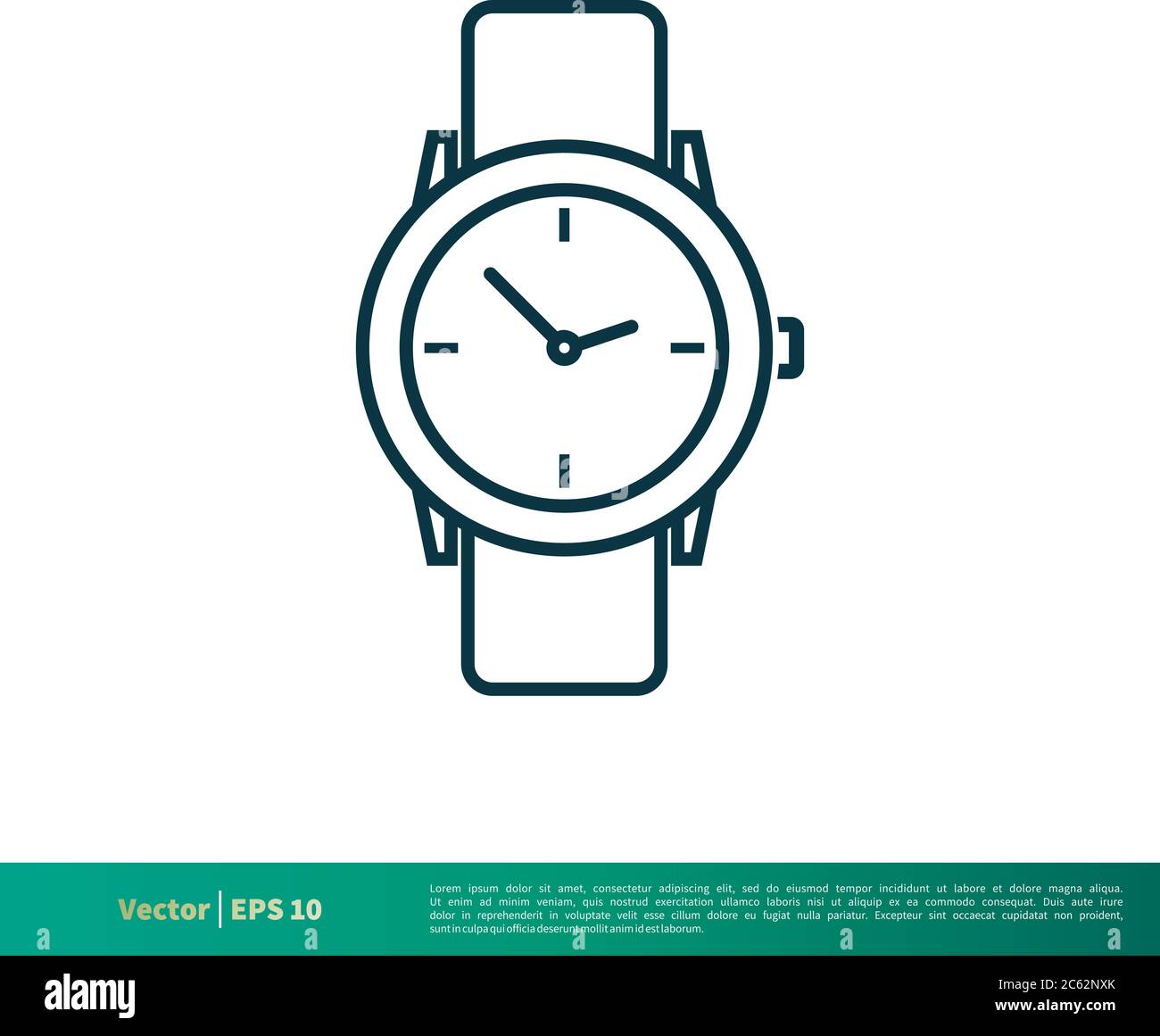 Watch Icon Vector Logo Template Illustration Design. Editable Vector EPS 10. Stock Vector