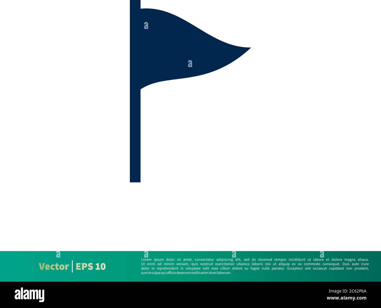 Golf Flag Icon Vector Logo Template. Editable Vector EPS 10 Stock Vector