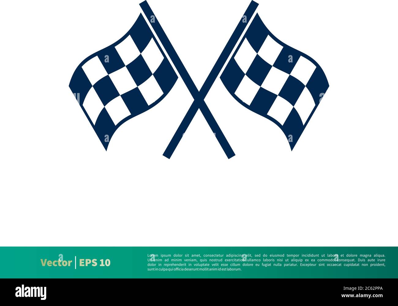 Race Flag Icon Vector Logo Template Illustration Design. Editable Vector EPS 10. Stock Vector