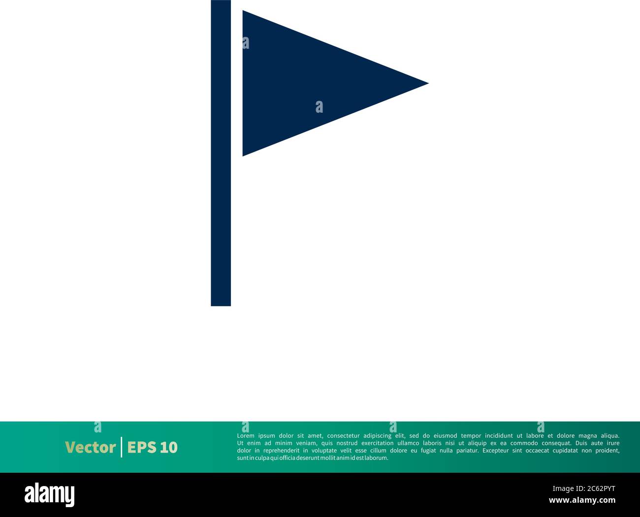 Golf Flag Icon Vector Logo Template. Editable Vector EPS 10 Stock Vector
